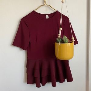 Romwe Women's Vintage Layered Ruffle Hem